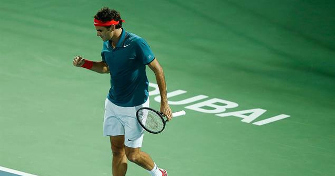 Dubai Tennis Championships: Thắng dễ Benjamin Becker, Federer thẳng tiến vào vòng 2